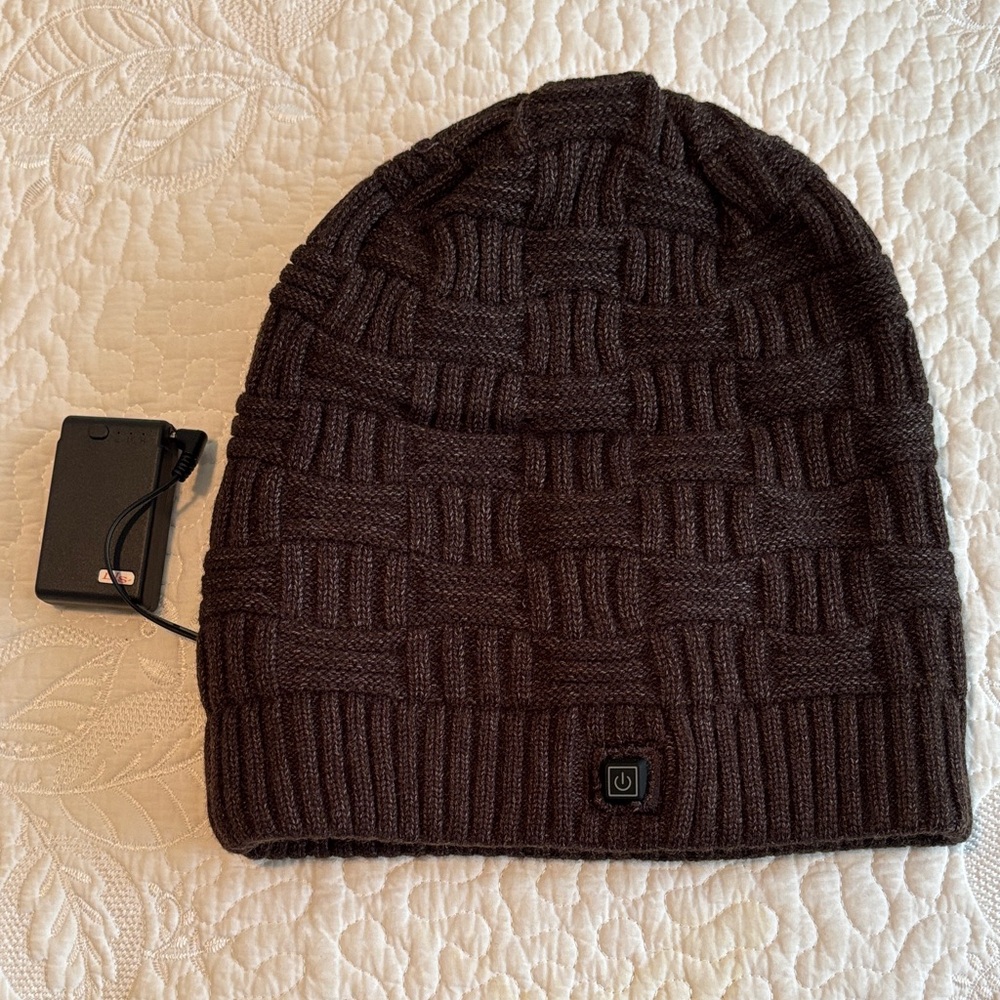 NEW! Heated Knit Beanie with Power Button